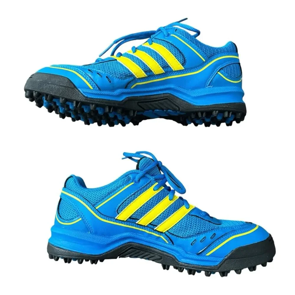 Adidas SRS.3 Blue Yellow Unisex Field Hockey Shoe M6.5 W8 NWT - Picture 2 of 9